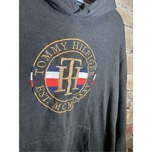 Vintage Y2K Embroidered Tommy Hilfiger Hoodie Clean - Picture 2 of 5